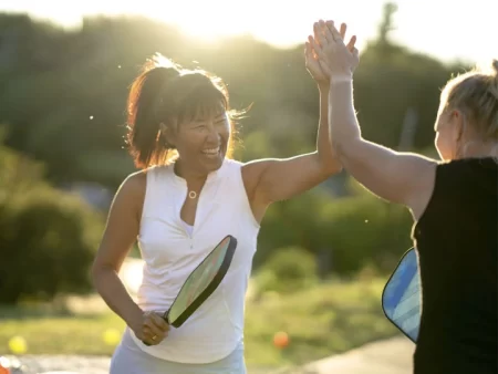 Pickleball players demonstrate etiquette, respect, and sportsmanship on the court
