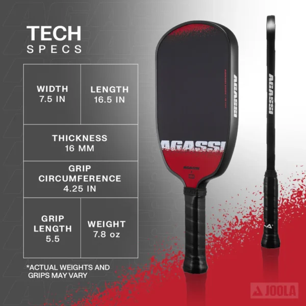 JOOLA Agassi Edge 16mm Pickleball Paddle - Image 10