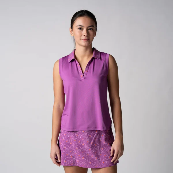 Women's Club Sleeveless Polo - Image 3